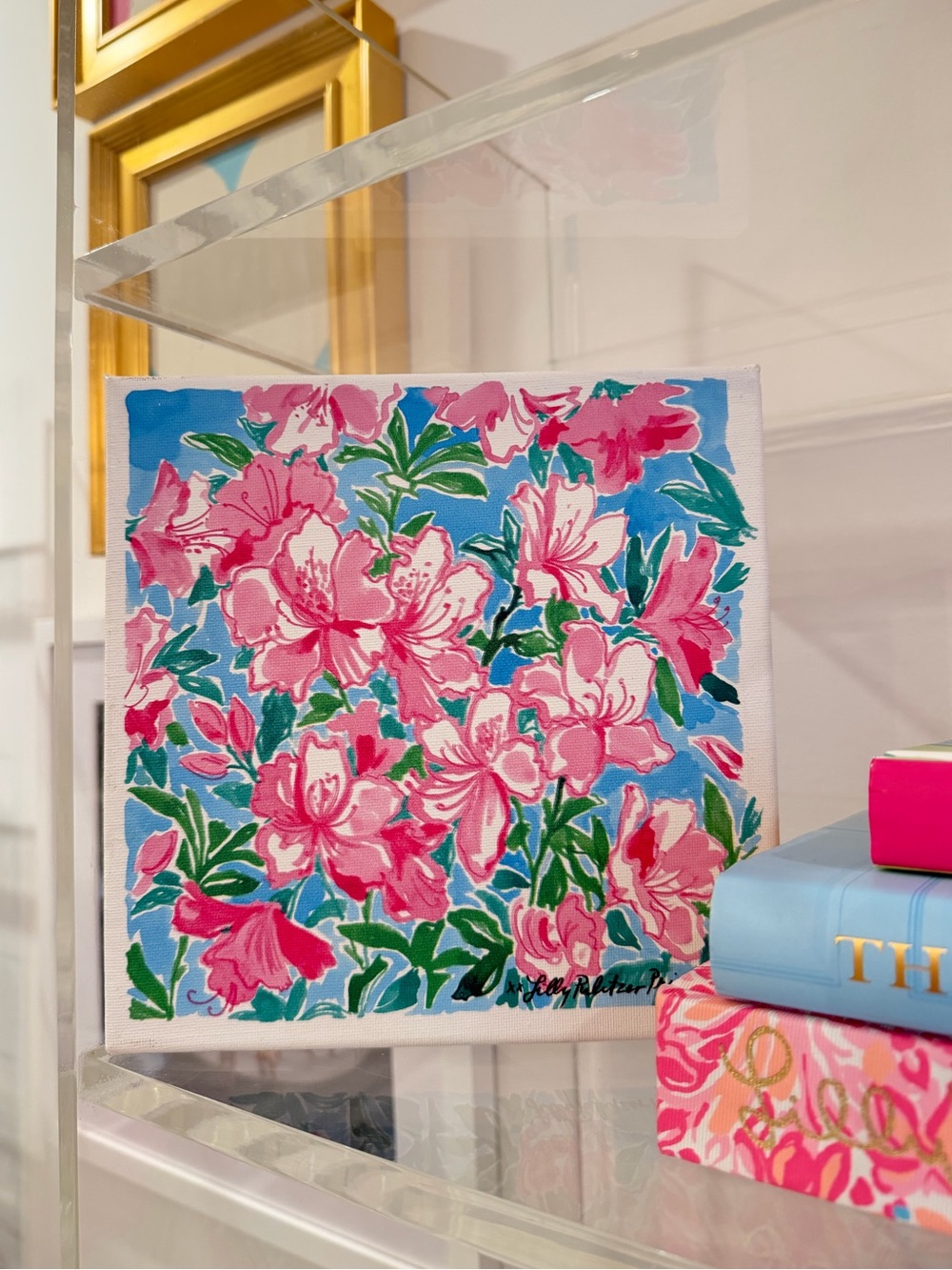 RARE Lilly Pulitzer Print Studio Azalea Canvas Painting